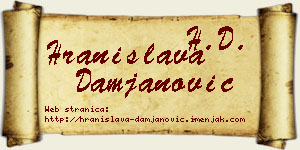Hranislava Damjanović vizit kartica